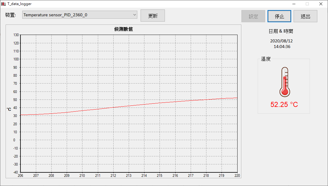 Windows USB溫度感測記錄器