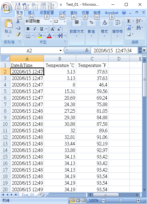 Windows USB溫度感測記錄器